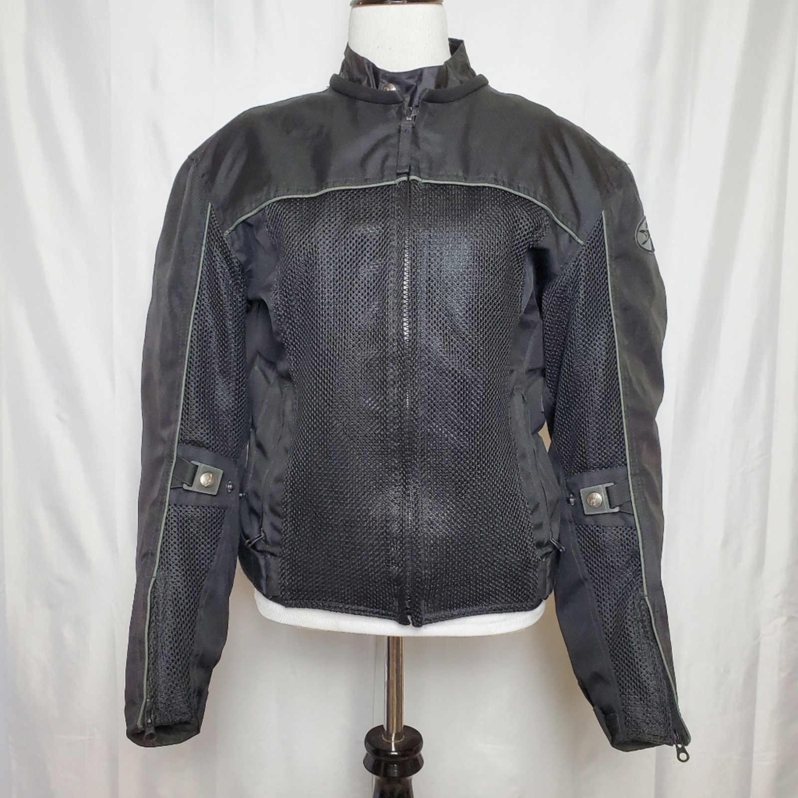 Joe Rocket Black Padded Motorcycle Jacket Sz Small